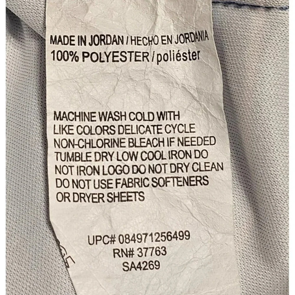 PGA Tour Men Large Blue Polo Collar 100% Polyester Short Sleeves Striped Shirt - Picture 6 of 6